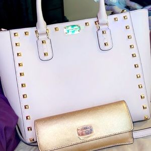 MK Large purse and matching gold shimmer wallet 🎀
